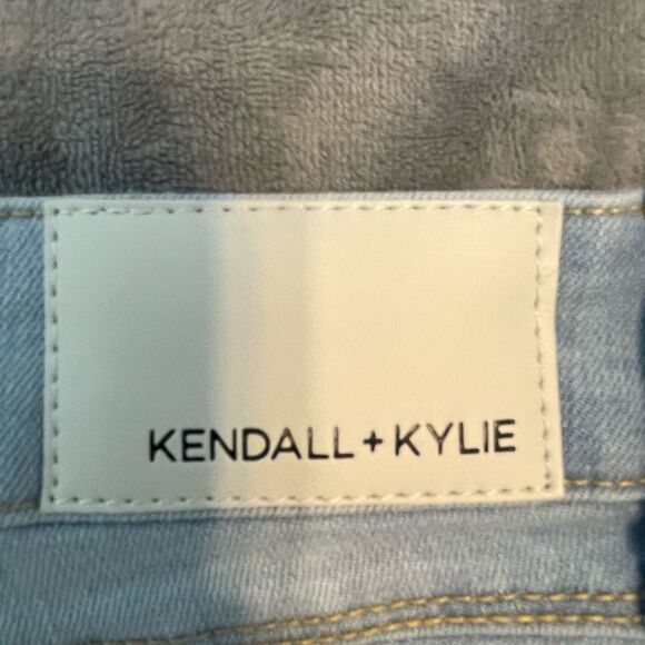 Kendall & Kylie Kontour Ankle Skinny Jeans Blue Distressed Light Wash Denim 3 26 - Picture 4 of 9